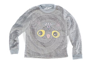 Plush Children gray jacket, isolate