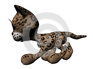 Plush leopard illustration