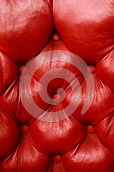 Plush red leather