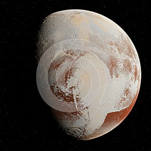 Pluto, the distant dwarf planet.