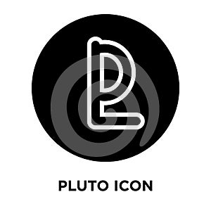 Pluto icon vector isolated on white background, logo concept of