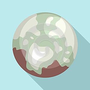 Pluto planet icon, flat style