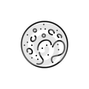 Pluto planet line icon