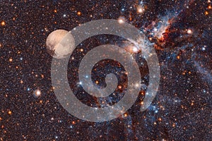 Pluto. Solar system. Elements of this image furnished by NASA