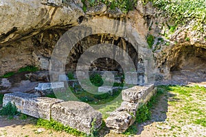 The Plutonion in archaeological site of Eleusis Eleusina in Attica Greece