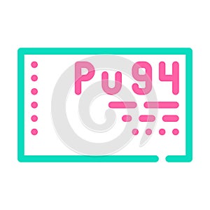 Plutonium element color icon vector flat illustration