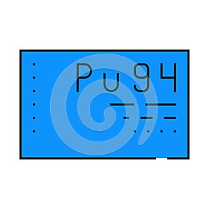 plutonium element icon color illustration