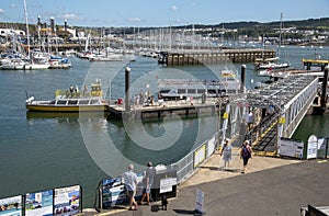 Plymouth waterfront, Barbican landing stage. UK