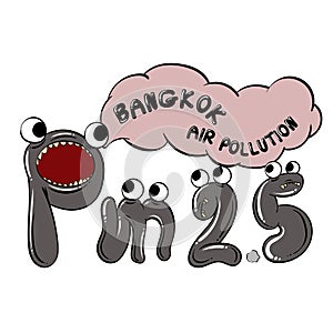 pm bangkok. Pm 2.5 cartoon.
