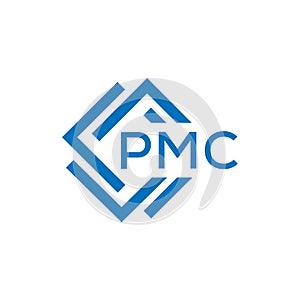 PMC letter logo design on white background. PMC creative circle letter logo photo