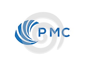 PMC letter logo design on white background. PMC creative circle letter logo concept. PMC letter design photo