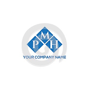 PMH letter logo design on WHITE background. PMH creative initials letter logo concept