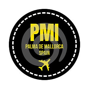 PMI Palma de Mallorca airport symbol icon