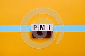 PMI - Private Mortgage Insurance,word concept on cubes