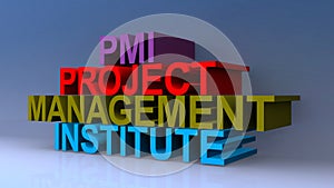 Pmi project management institute on blue