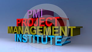 Pmi project management institute on blue photo