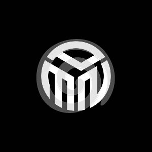 PMN letter logo design on black background. PMN creative initials letter logo concept. PMN letter design