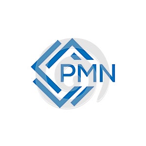 PMN letter logo design on white background. PMN creative circle letter logo