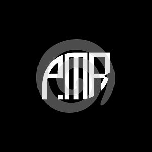 PMR letter logo design on black background.PMR creative initials letter logo concept.PMR vector letter design