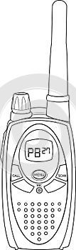 PMR radio vector outline