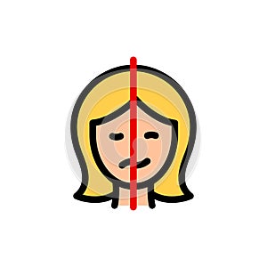 PMS or menopause symptoms concept. Mood swing, bipolar disorder icon