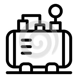 Pneumatic air compressor icon, outline style