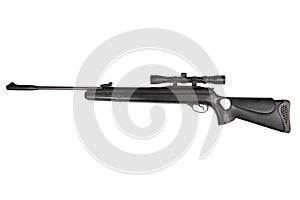 Pneumatic air rifle with optical sight