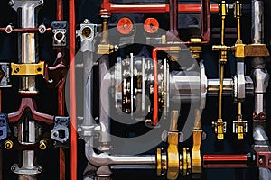 pneumatic components a detailed close up of pneumatic components