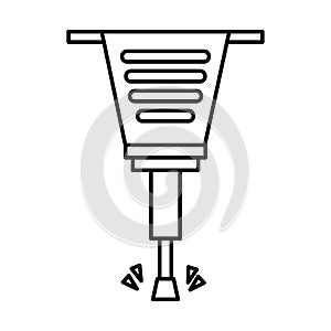 Pneumatic hammer tool isolated icon