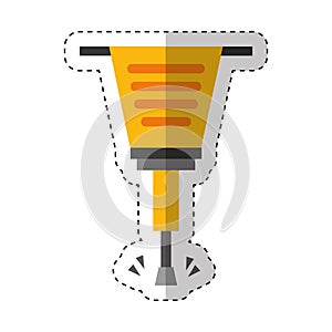 Pneumatic hammer tool isolated icon
