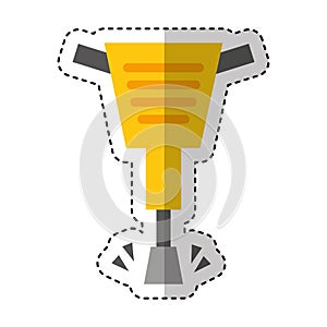 Pneumatic hammer tool isolated icon