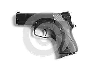 Pneumatic pistol isolated