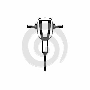 Pneumatic plugger hammer icon, simple style