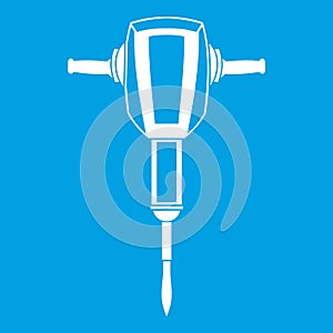 Pneumatic plugger hammer icon white