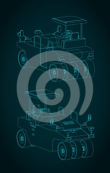 Pneumatic road roller drawings