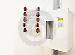 A Pneumatic Tube Transfer System Station