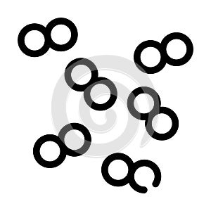 Pneumococcus infection line icon vector isolated illustration photo