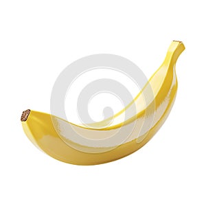 PNG 3D Rendering Minimalist Cartoon Style Banana Slice Clipart Against Transparent Background for Food Illustrations Smoothie photo