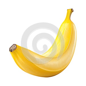 PNG 3D Rendering Minimalist Cartoon Style Banana Slice Clipart Against Transparent Background for Food Illustrations Smoothie photo