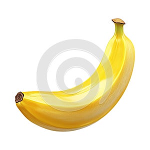 PNG 3D Rendering Minimalist Cartoon Style Banana Slice Clipart Against Transparent Background for Food Illustrations Smoothie photo
