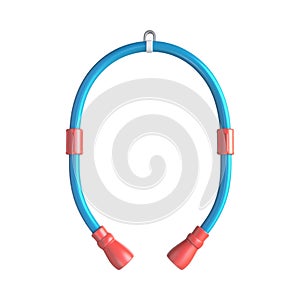 PNG 3D Rendering Minimalist Cartoon Style Jump Rope Clipart on Transparent Background for Fitness Exercise or SportsThemed photo