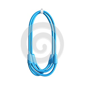 PNG 3D Rendering Minimalist Cartoon Style Jump Rope Clipart on Transparent Background for Fitness Exercise or SportsThemed photo
