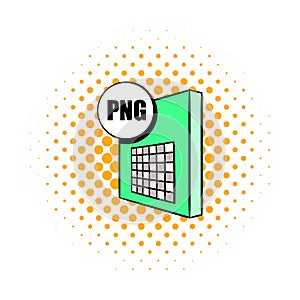 PNG file icon in comics style