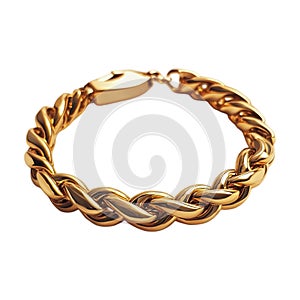 PNG Gold Link Chain Bracelets on Transparent Background - Ai Generated