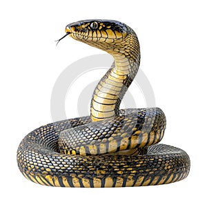 PNG Golden Tree Snake on Transparent Background