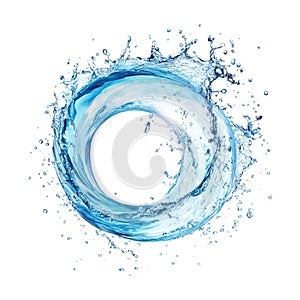 PNG Round Water Splash on Transparent Background - Ai Generated