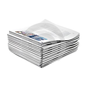 PNG Stack of Newspaper on Transparent Background - Ai Generated