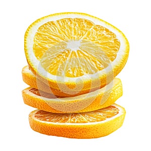 PNG Stack of Orange Fruit Slices on Transparent Background - Ai Generated