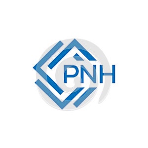 PNH letter logo design on white background. PNH creative circle letter logo concept.