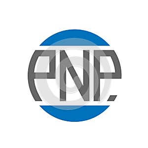 PNP letter logo design on white background. PNP creative initials circle logo concept. PNP letter design